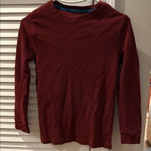 Sonoma Kids Long Sleeve Burgundy Shirt